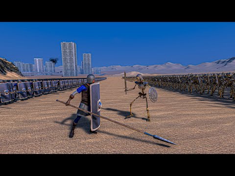 5000 SPEARMEN vs 10.000 SKELETON WARRIORS - Ultimate Epic Battle Simulator UEBS