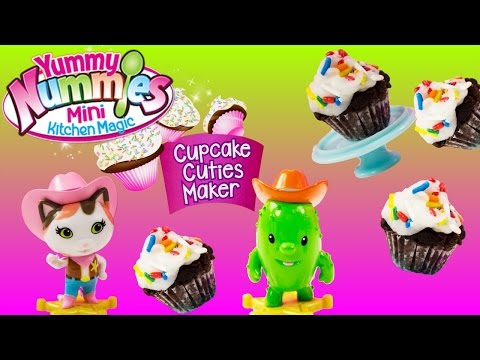Yummy Nummies Cupcake Cuties Maker Easy No Bake Magical Cupcakes+Shopkins+Sheriff Callie Video