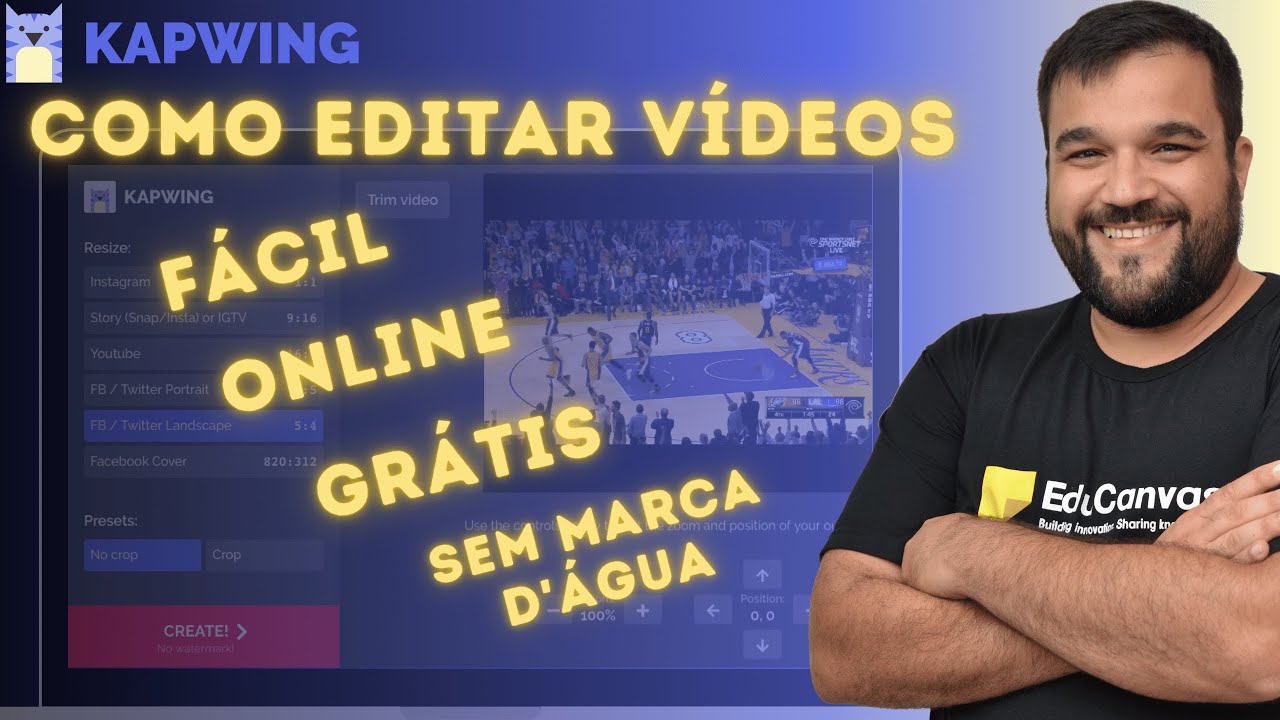 Editar vídeos pras aulas | Kapwing Tutorial em Português