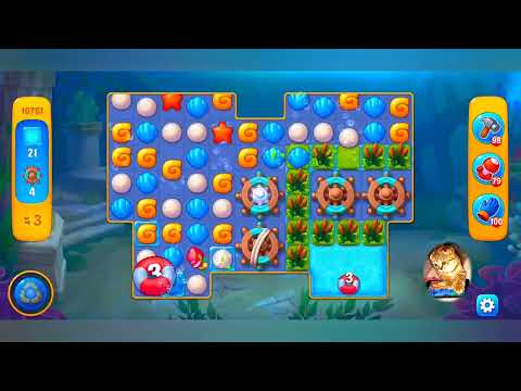 фишдом 2022  #  10761 уровень - прохождение без бустеров # Fishdom,   10761  level - no Boosters.