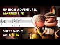 Married Life - Up | Sheet Music with Easy Notes for Recorder, Violin Beginners Tutorial