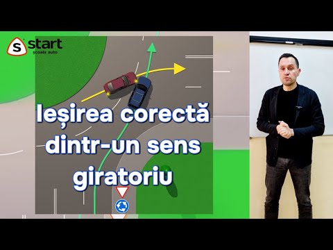 Ieșirea corectă dintr-un sens giratoriu 🚘