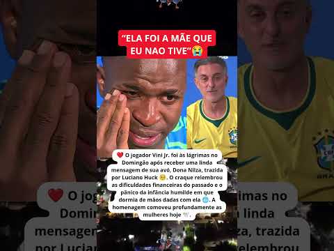 VINI JR. vai às lágrimas com homenagem surpresa de LUCIANO HUCK no Domingão??