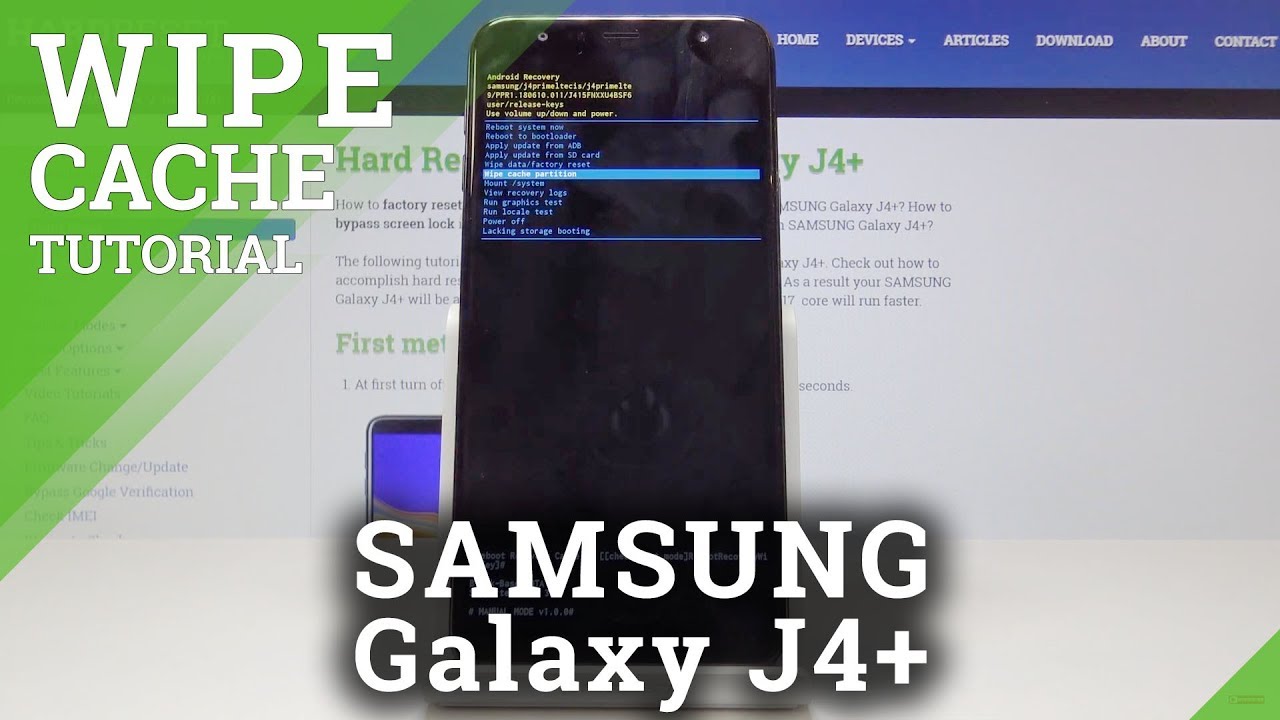 How to Wipe Cache Partition in SAMSUNG Galaxy J4+ - Reset Cache Files