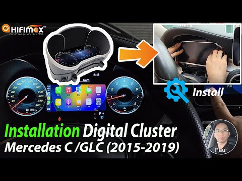 Installation Mercedes C class W205 GLC X253 Digital Cluster | Mercedes Digital Instrument Install!