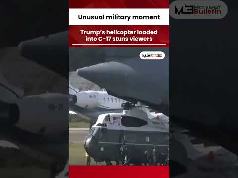 Rare Military Operation: Donald Trump’s Helicopter Loaded Into C-17 Globemaster | Viral Moment