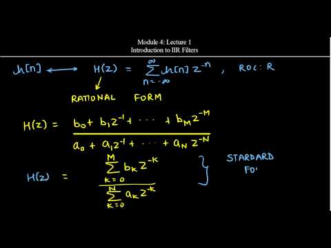 Mod4 Lec1: Introduction to IIR Filters