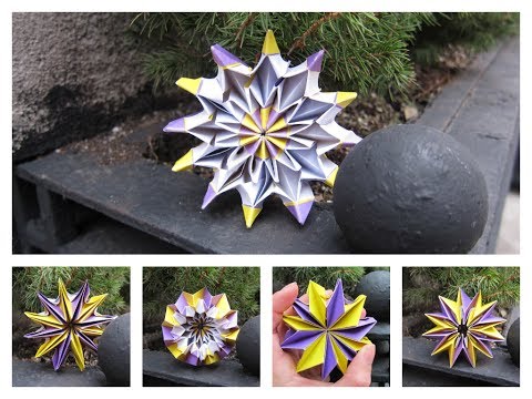 DIY Origami Fireworks – Magic Morphing Toy – How to Fold Paper Flower Decoration – Paper Crafts