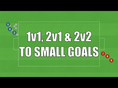 1v1, 2v1 & 2v2 To Small Goals Drills | Football/Soccer