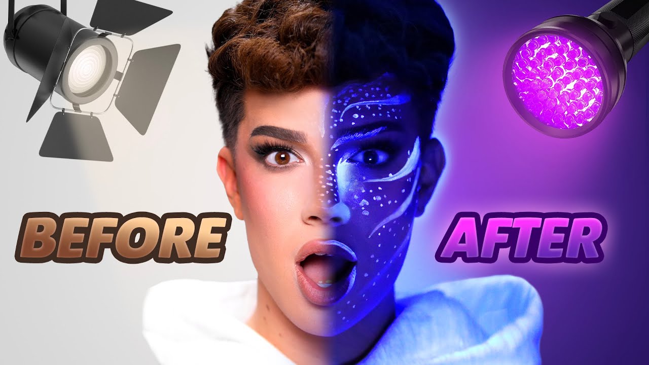 I Tried INVISIBLE BLACKLIGHT Makeup! 💡