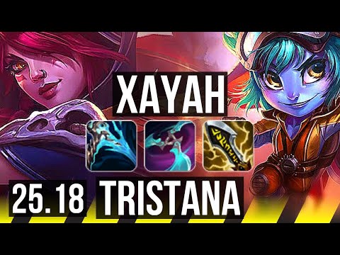 XAYAH & Rakan vs TRISTANA & Pyke (ADC) | 600+ games | KR Master | 25.18