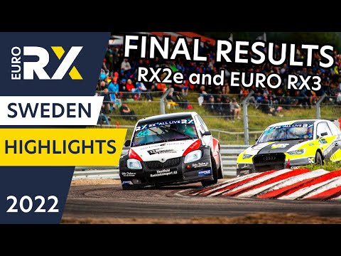 Rallycross Highlights : Cooper Tires Rallycross of Sweden 2022 : Final Results of RX2e and Euro RX3