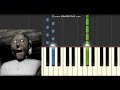 Granny - Main Theme Horror Game Music Soundtrack Piano Synthesia Tutorial  - Part 1 mp3