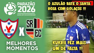 Aguia de Maraba x Santa Rosa - Melhores Momentos - Gols - Parazão 2026