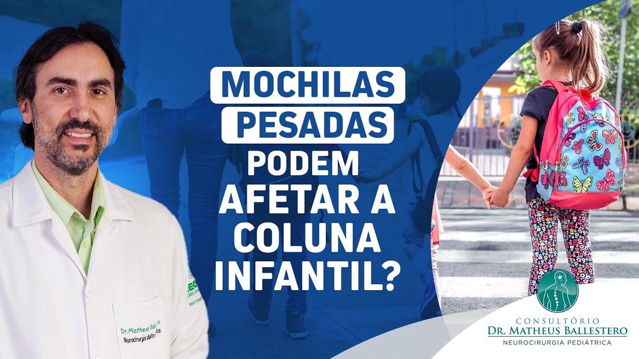 Como mochilas pesadas podem afetar a coluna infantil