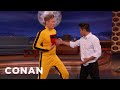 Steven Ho Hits Conan With Bruce Lee's One Inch Punch - CONAN on TBS Steven Ho Hits Conan With Bruce Lee's One Inch Punch - CONAN on TBS