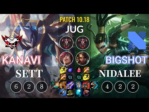 JDG Kanavi Sett vs DRX BigShot Nidalee Jungle - KR Patch 10.18