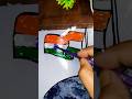 Indian Flag Painting On Moon 🫶 Shorts India Art