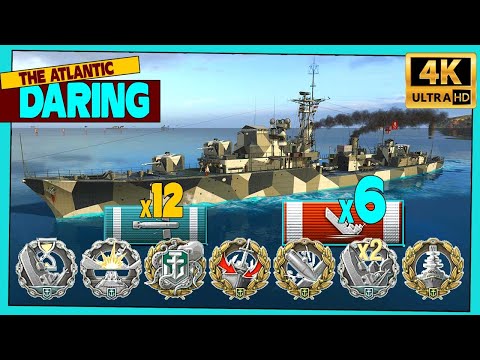 Destroyer Daring on map The Atlantic, TORPEDO DANCER - World of Warships