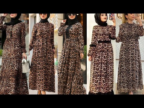Animal Print Dress/ Muslim Modesty Gowns/Cheetah Print Dress #cheetahprint #animaldress