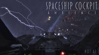 Rainstorm Sounds | Flying Through A Rainstorm | Rain On Window Sounds | Spaceship Cockpit Ambience