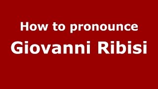 How to pronounce Giovanni Ribisi