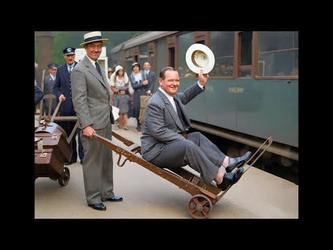 Rare! Laurel & Hardy visits Paris (1932) - Full HD