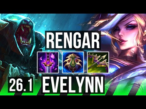 RENGAR vs EVELYNN (JGL) | 53K damage | EUNE Master | 26.1