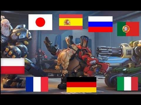 Reinhardt meets Bastion multilanguage (8 languages) #overwatch #overwatch2 #pve #dub