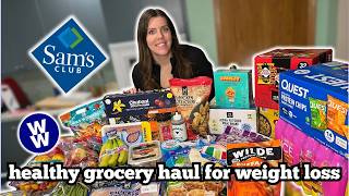 Huge Healthy Sam's Club Grocery Haul | WeightWatchers Points, Calories, Prices | Weight Loss Journey