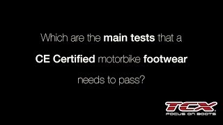 TCX BOOTS: The CE Certification of a motorbike footwear