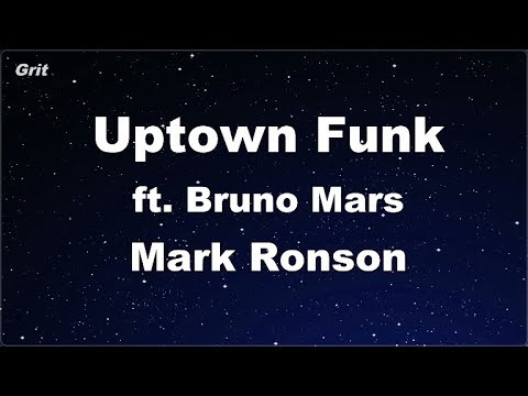Uptown Funk ft. Bruno Mars - Mark Ronson Karaoke 【No Guide Melody】 Instrumental