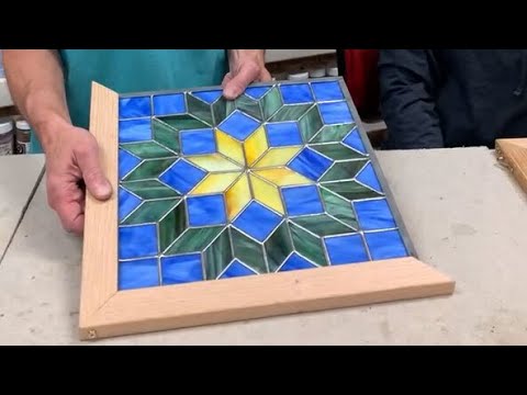 Framing a Stained Glass Panel with Zinc and Oak Framing Stock | Delphi Live