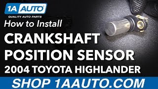 How to Replace Crankshaft Position Sensor 01-07 Toyota Highlander L4 2.4L