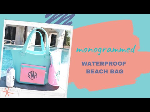 Monogrammed Waterproof Beach Bag