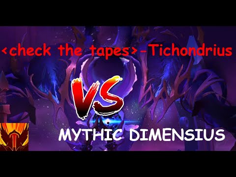 check the tapes - Tichondrius VS Mythic Dimensius - Fury Warrior POV