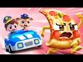 Police And Runaway Pizza Police Rescue Sharing Is Caring Nursery Rhymes Kids Songs BabyBus