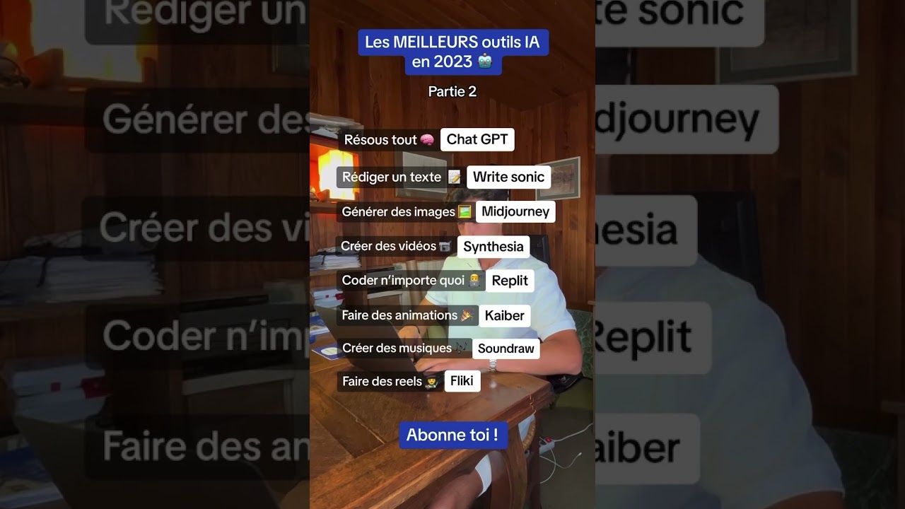 Les MEILLEURS OUTILS D’IA en 2023 ! 🤖🔥 #ia #outils #ai #siteinternet #astuces #astuce
