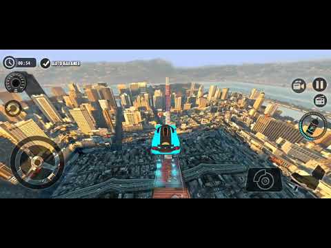 impossible stunt car tracks 3d game ,car game , challenge mode , level 10