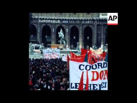 SYND 20 3 78 POLICE FUNERAL AND RED BRIGADE TRIAL