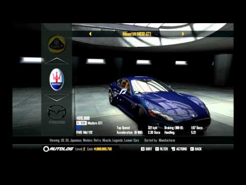 Need For Speed SHIFT 2 Unleashed All cars in game!