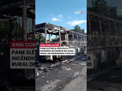 🚨 Ônibus pega fogo na zona rural de Engenheiro Coelho