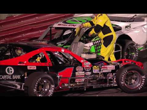 "Get out and beat his a@#!" A rival puts Burt Myers in the wall.