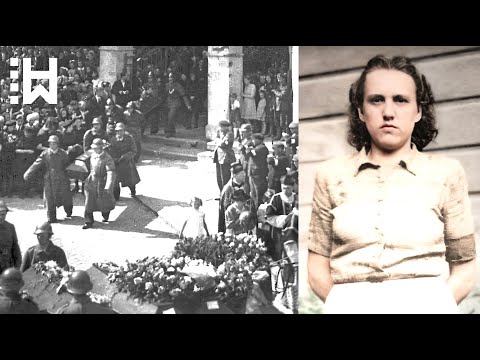 Public execution of vengeful Nazi Gestapo collaborator responsible for 10 Deaths - Herta Kašparová