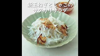 新玉ねぎとじゃこのサクカリサラダ
