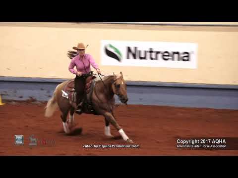 TINSELTOWN TUFFY ridden by HANNAH MITCHELL  - 2017 AQHYA World Show (Reining, Shootout)