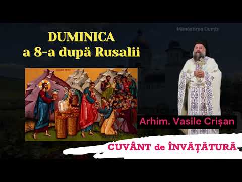 CUVÂNT DE ÎNVĂȚĂTURĂ - Arhim. Vasile Crișan - Duminica a 8-a după Rusalii #manastireadumbrava
