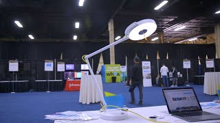 This lamp beams internet to your laptop