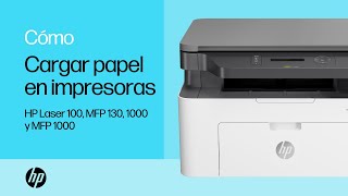 Cargar papel en las impresoras HP Laser 100, MFP 130, 1003, 1008, MFP 1130 y MFP 1180