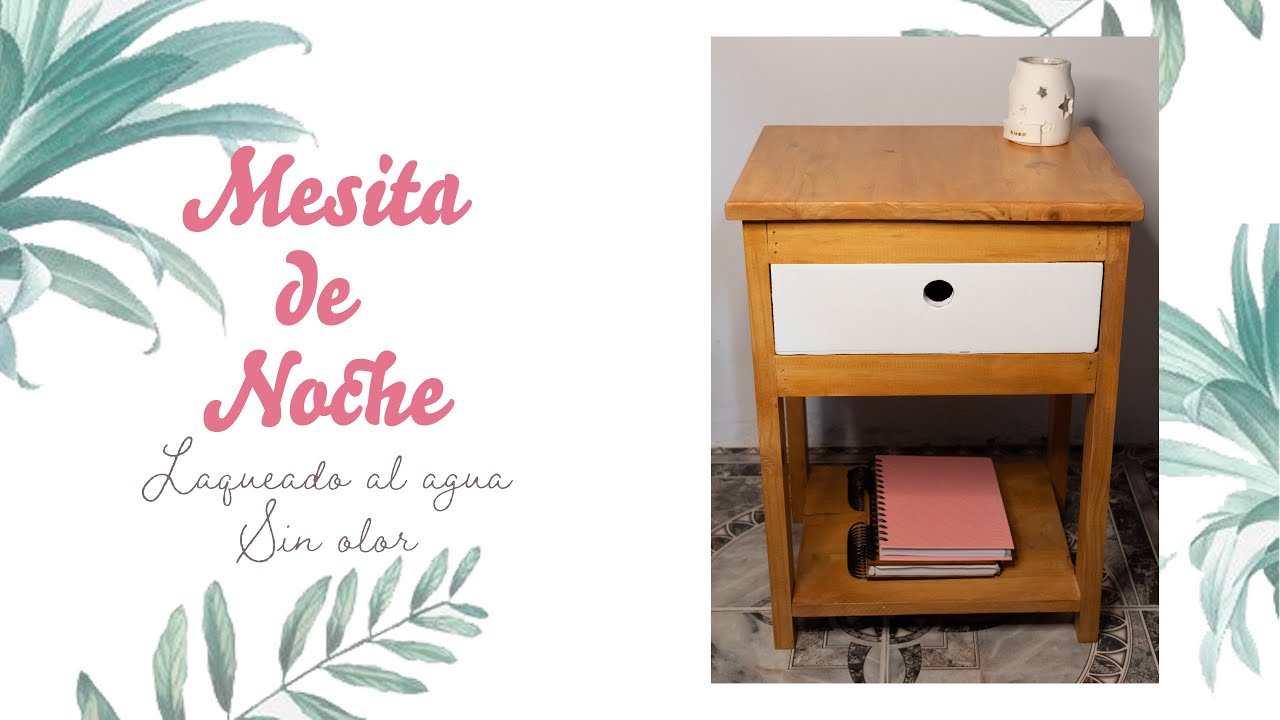 MESITA DE NOCHE || COMO PINTAR MADERA DE PINO|| Fácil y Rápido